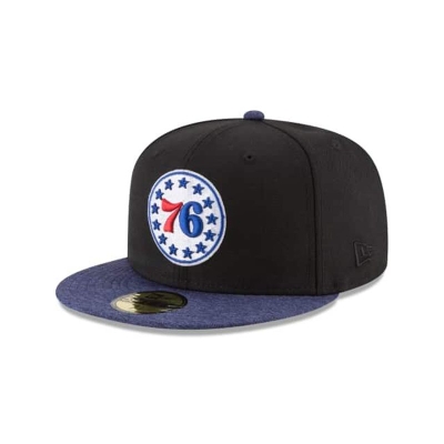 Philadelphia 76ers Gorra | New Era NBA Shadow Tech 59fifty Fitted Cap Mexico - Negros